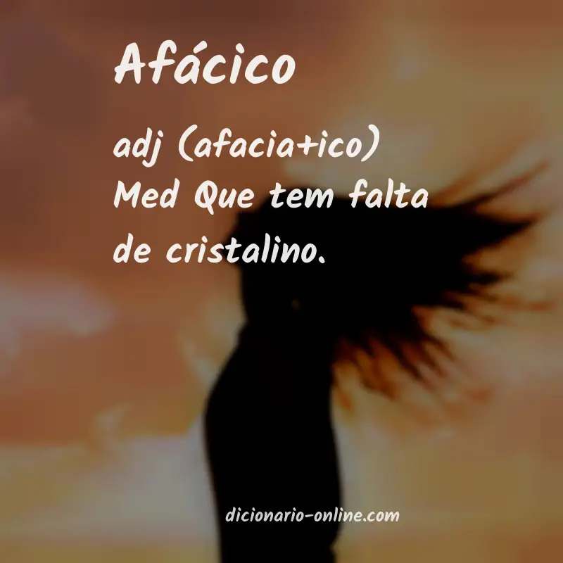Significado de afácico