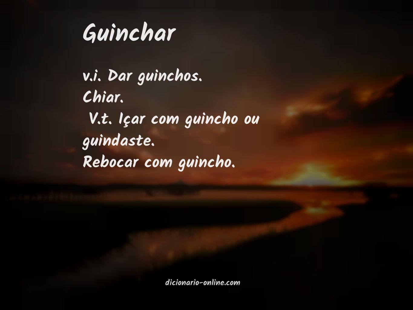 Significado de guinchar