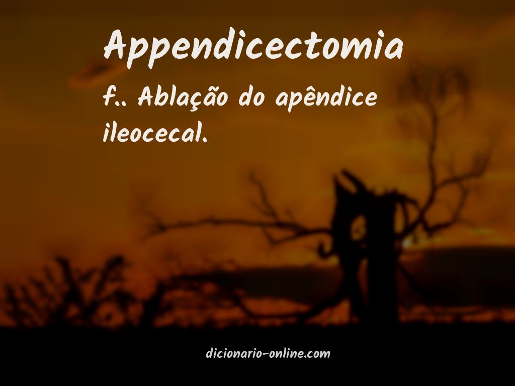 Significado de appendicectomia