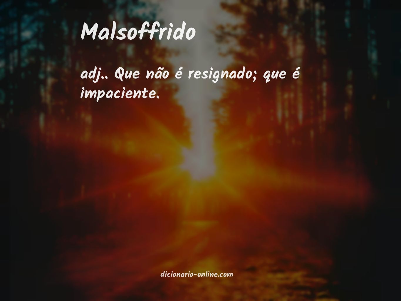 Significado de malsoffrido