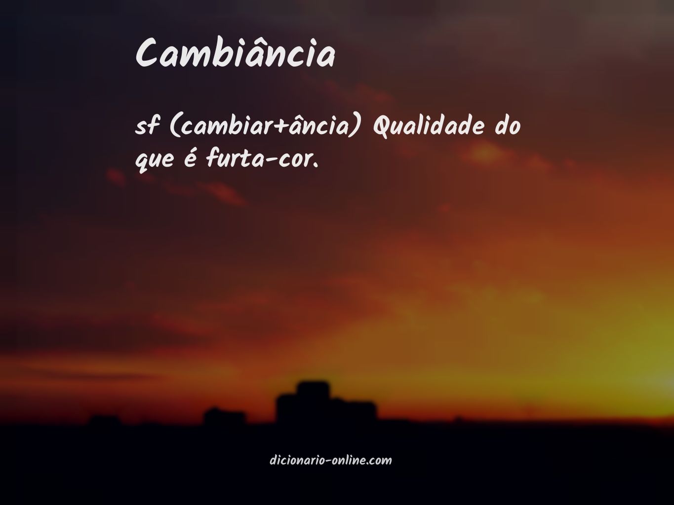 Significado de cambiância