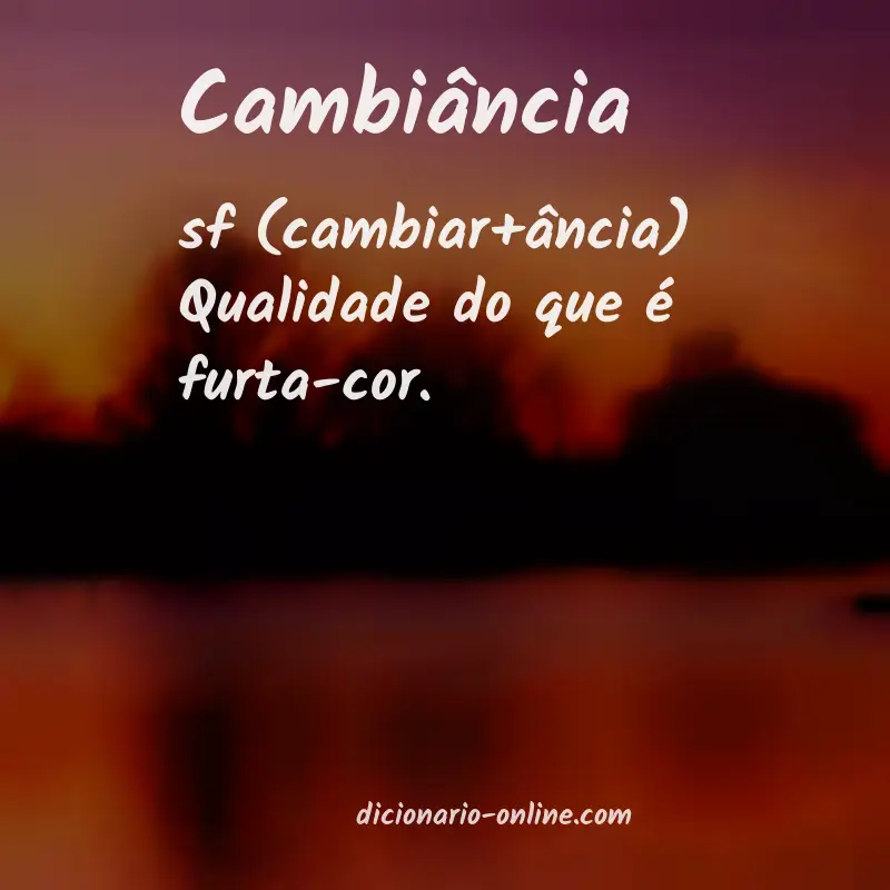 Significado de cambiância