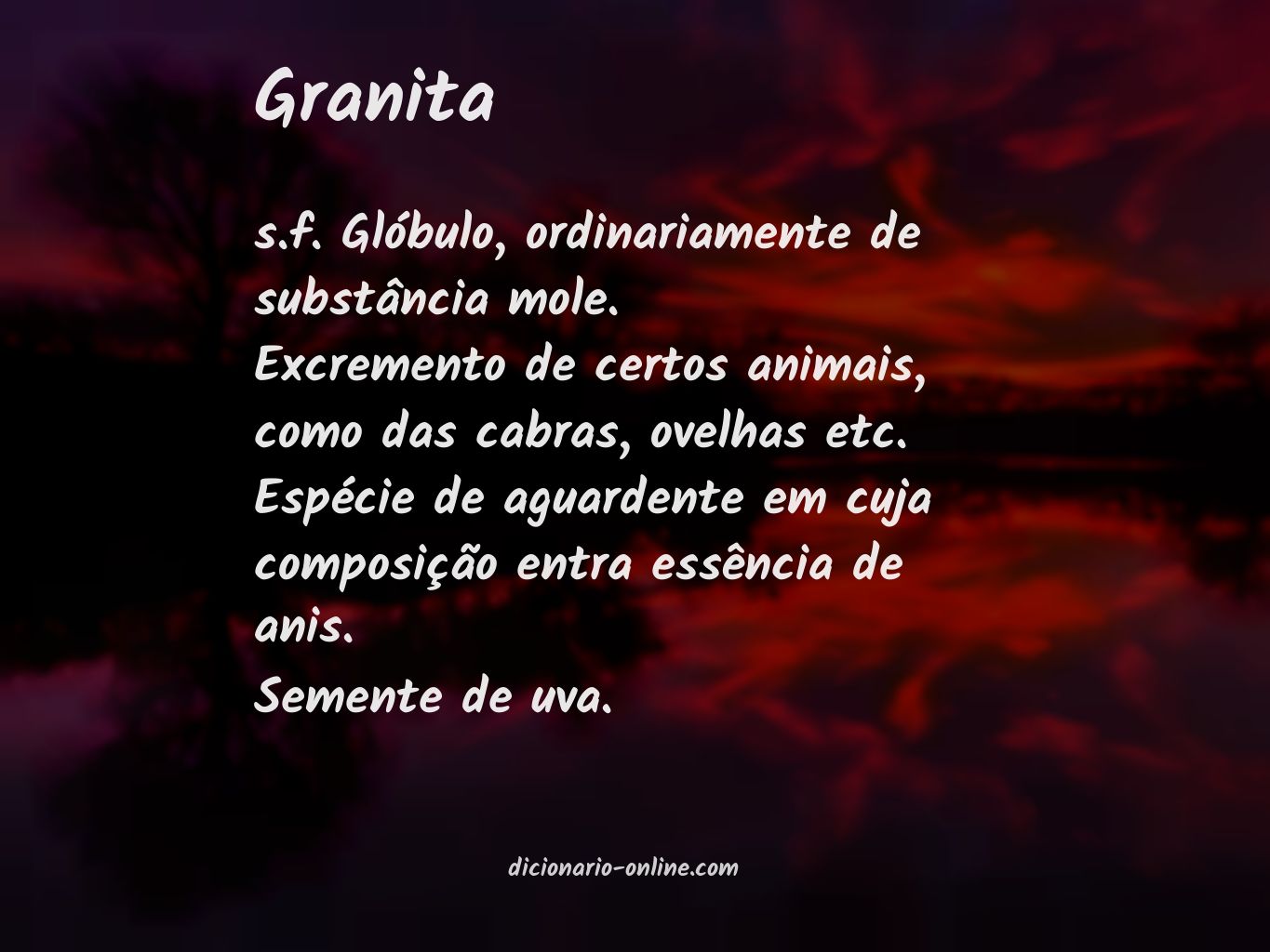 Significado de granita