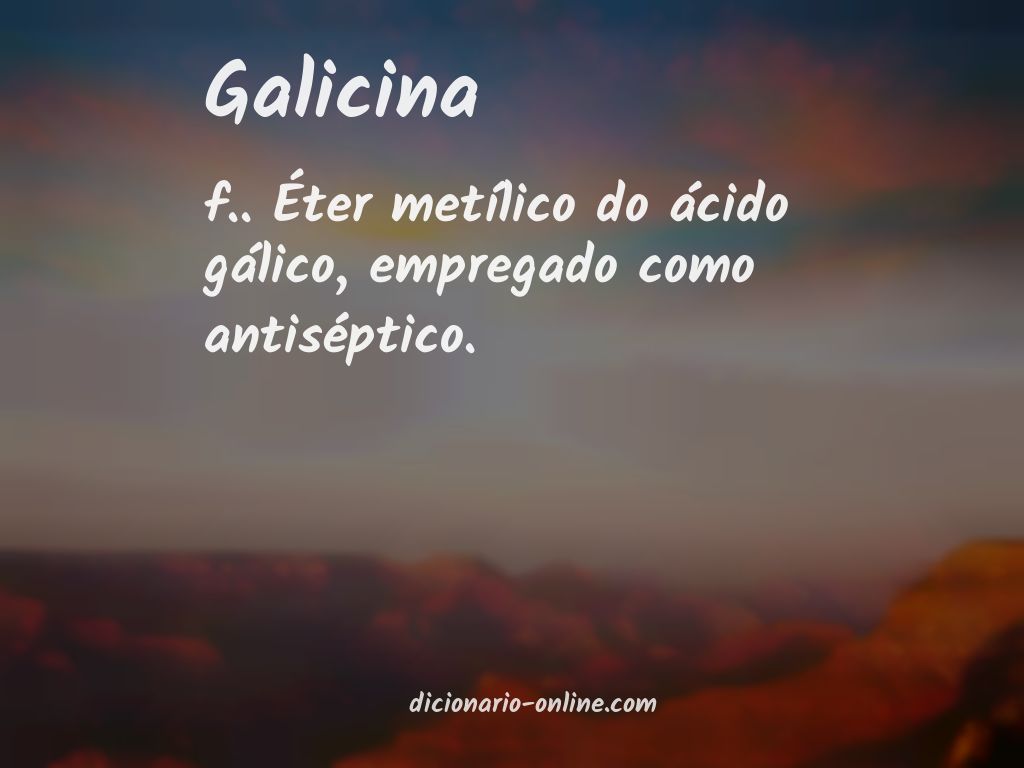 Significado de galicina