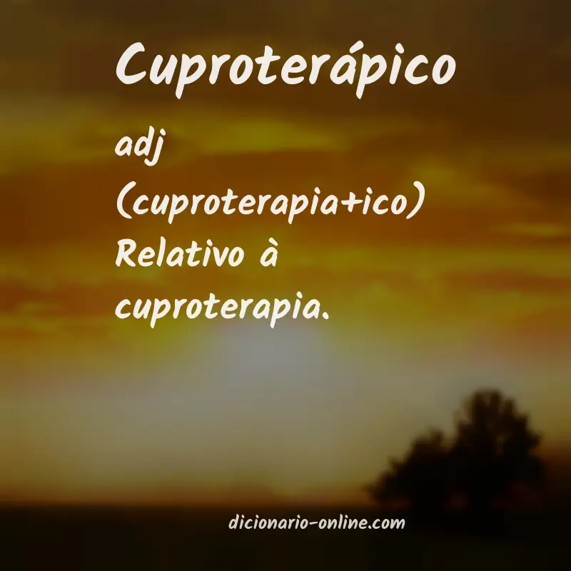 Significado de cuproterápico