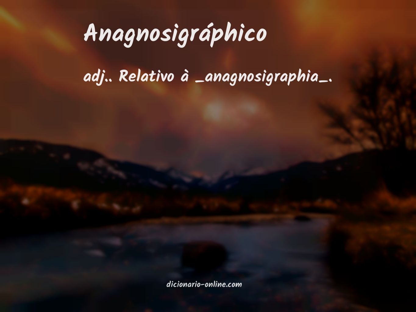 Significado de anagnosigráphico