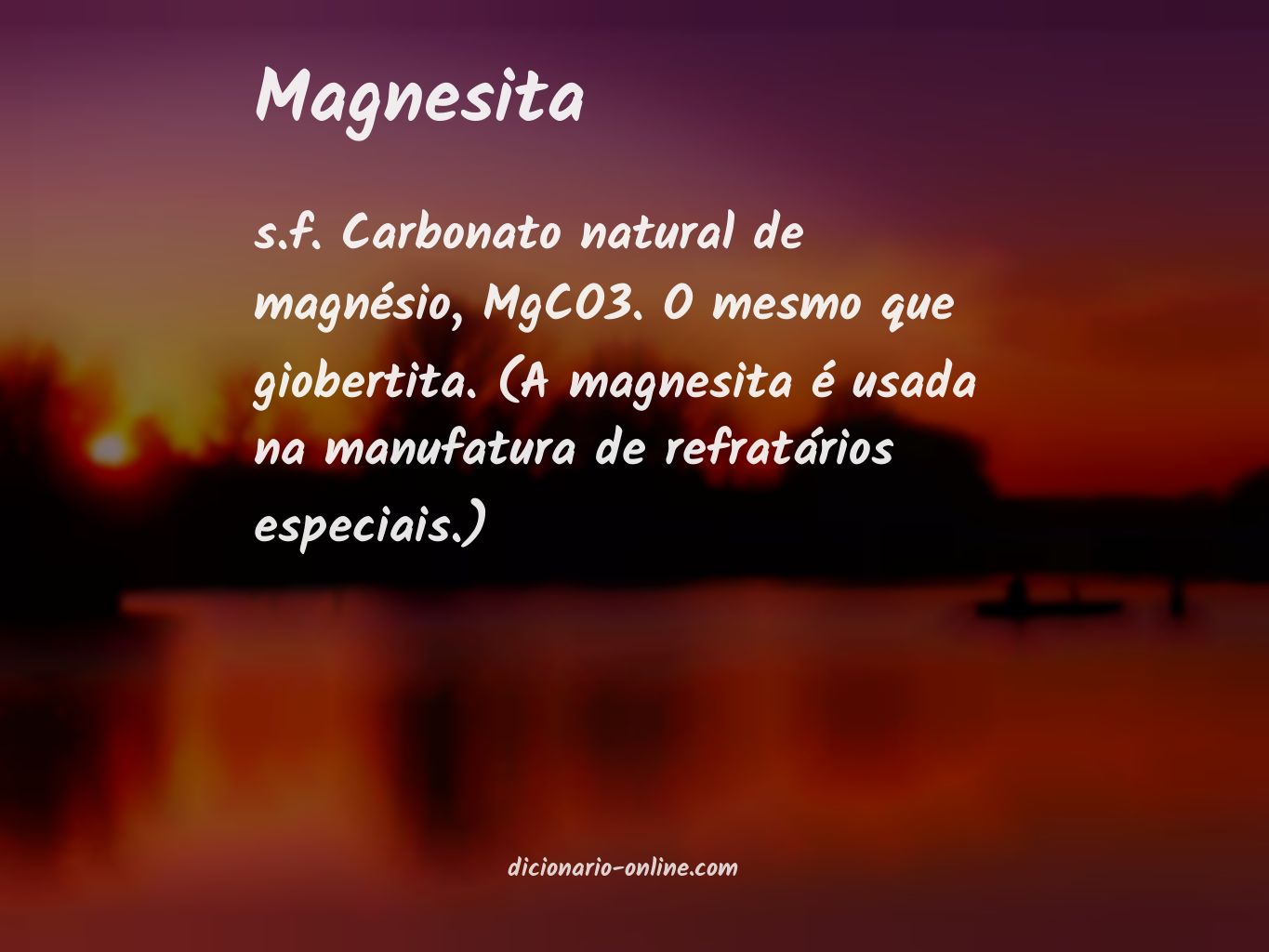 Significado de magnesita
