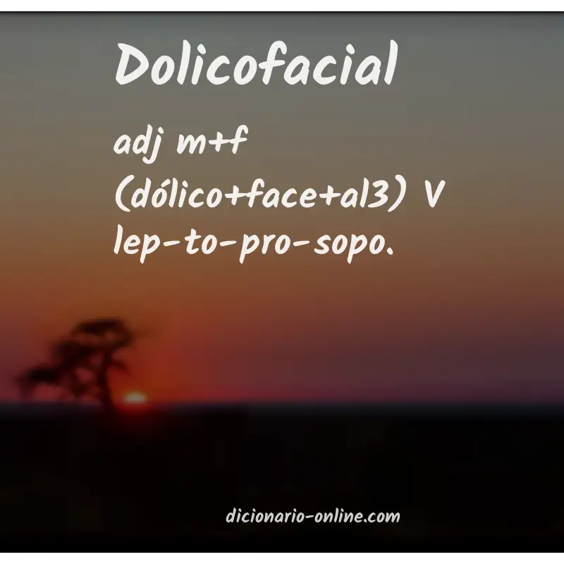 Significado de dolicofacial