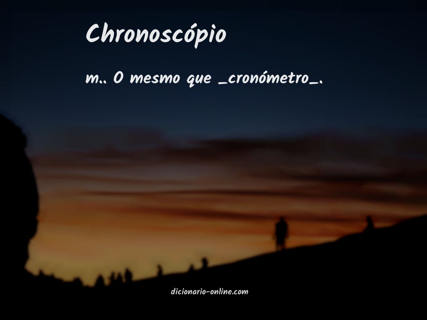 Significado de chronoscópio