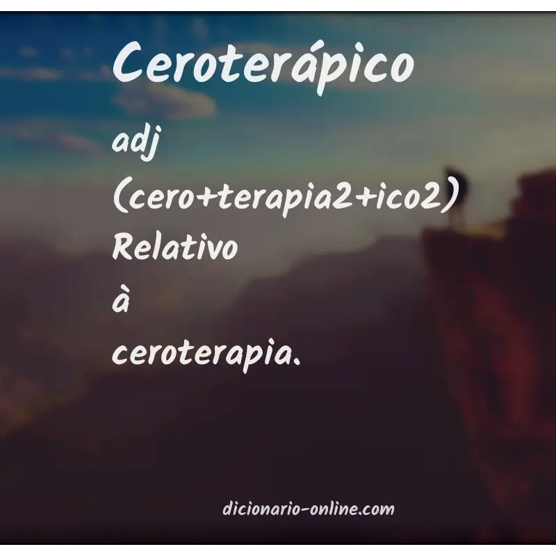 Significado de ceroterápico