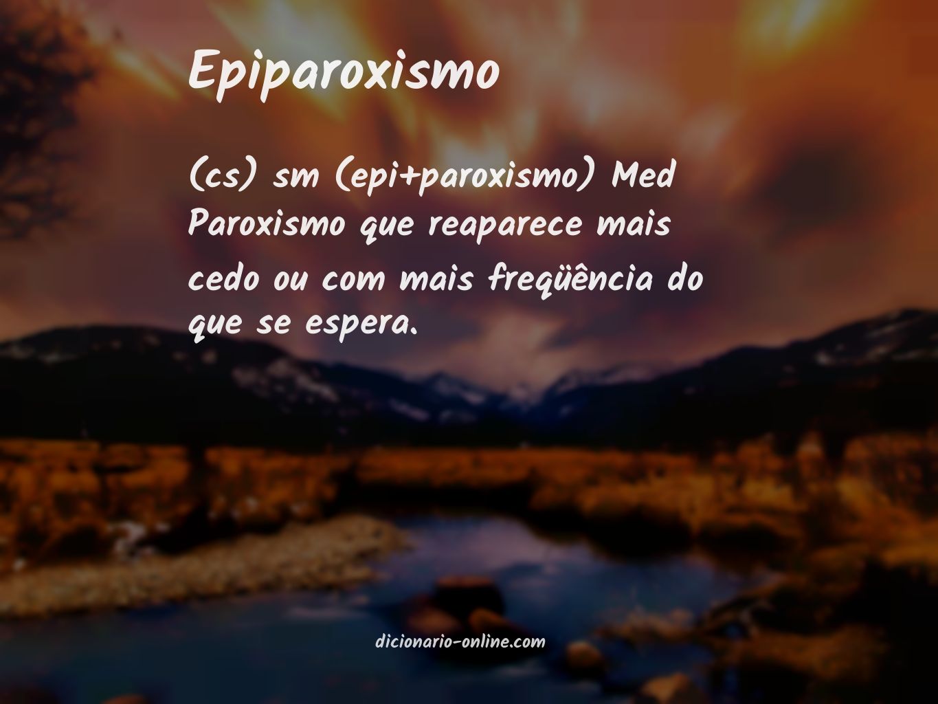 Significado de epiparoxismo