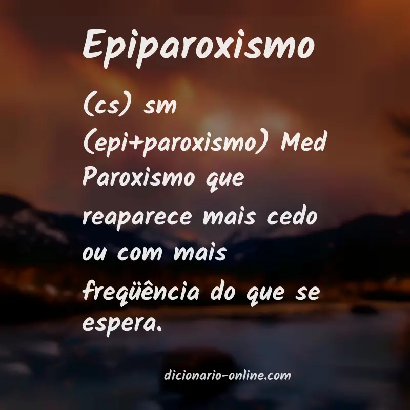 Significado de epiparoxismo