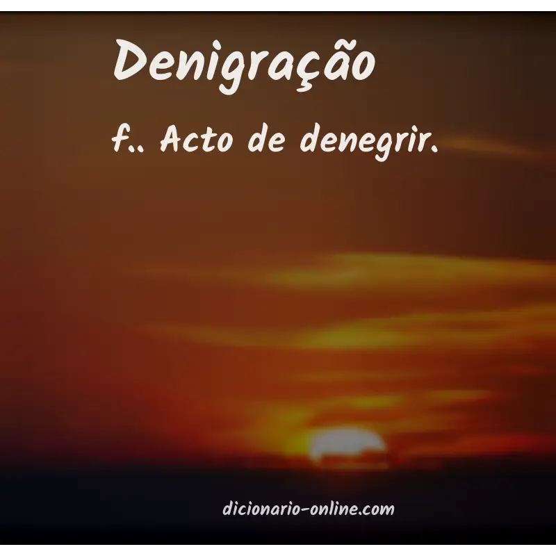 Significado de denigração