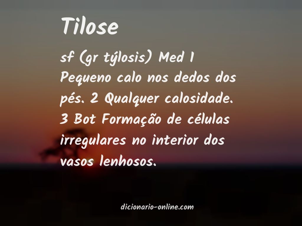 Significado de tilose