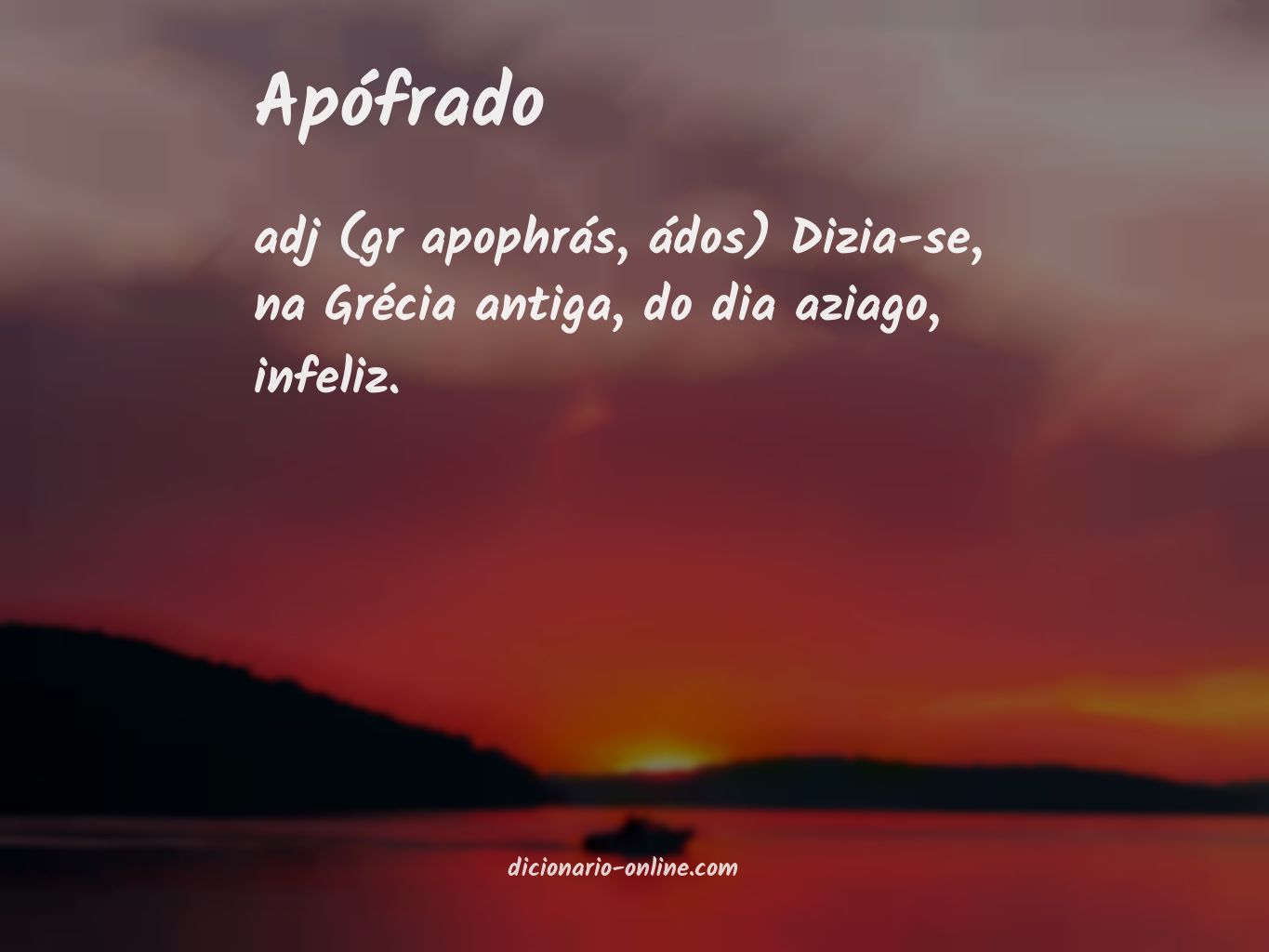 Significado de apófrado