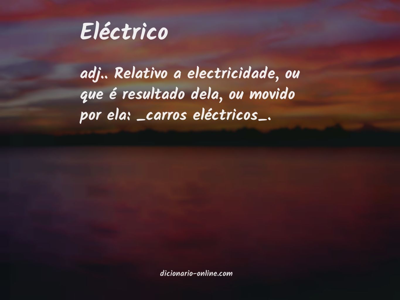 Significado de eléctrico