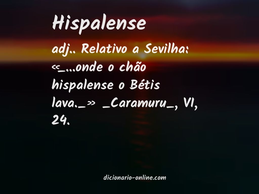 Significado de hispalense