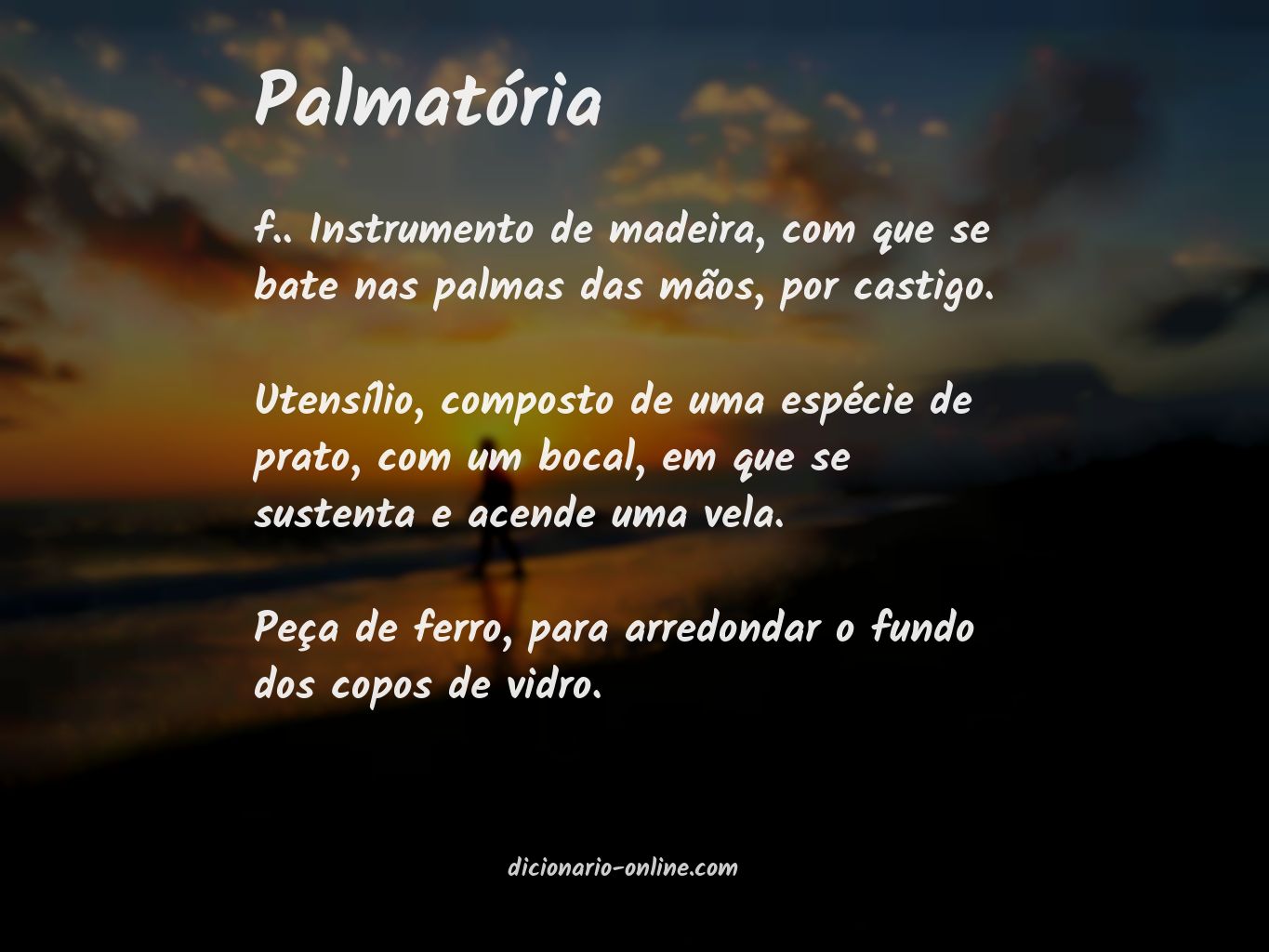 Significado de palmatória