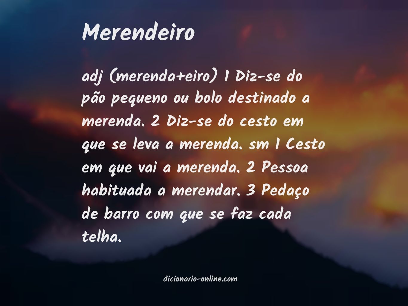 Significado de merendeiro