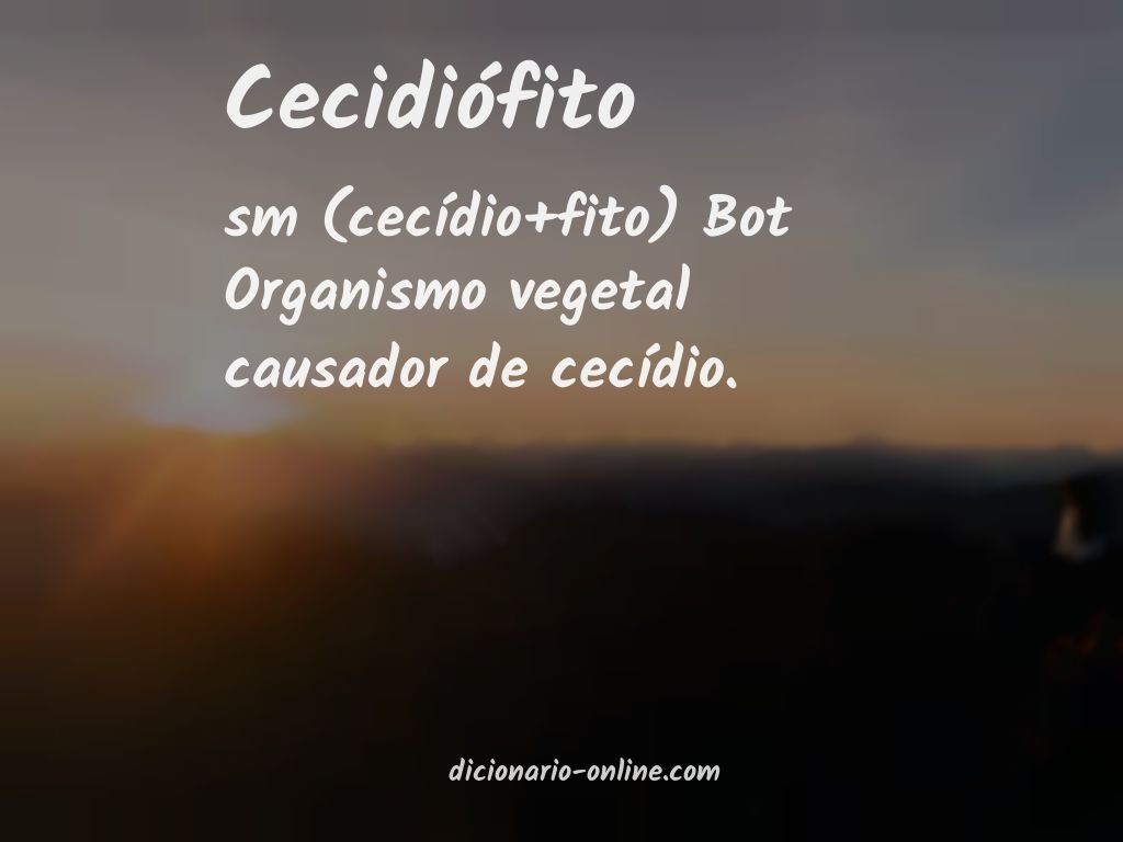 Significado de cecidiófito