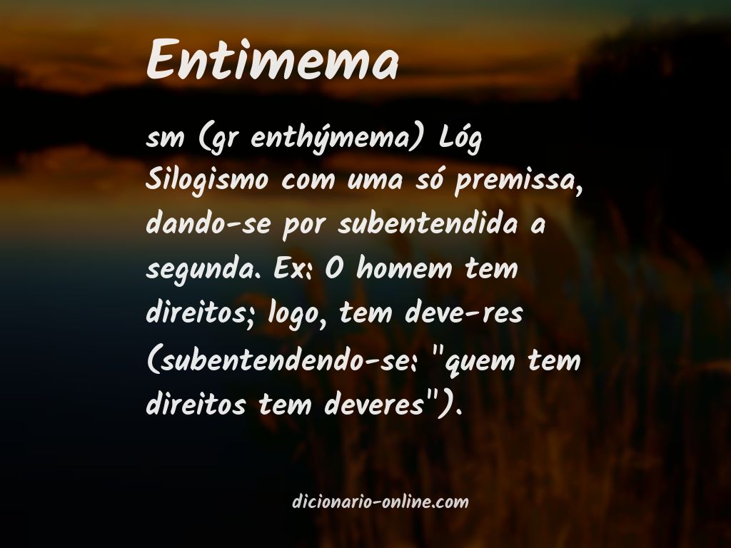 Significado de entimema