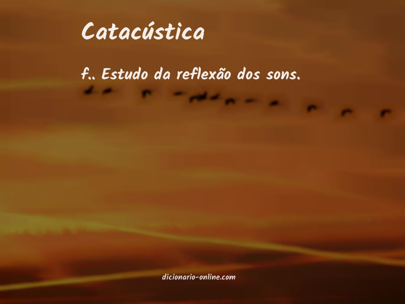 Significado de catacústica