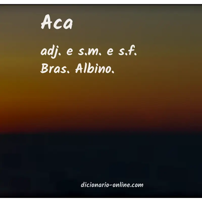Significado de aca
