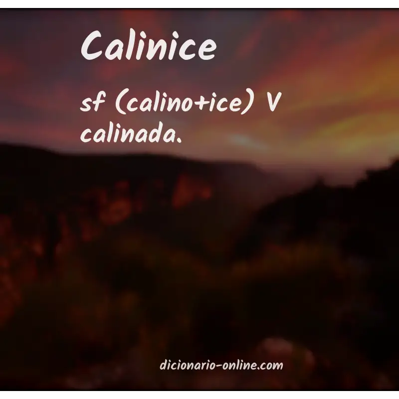 Significado de calinice