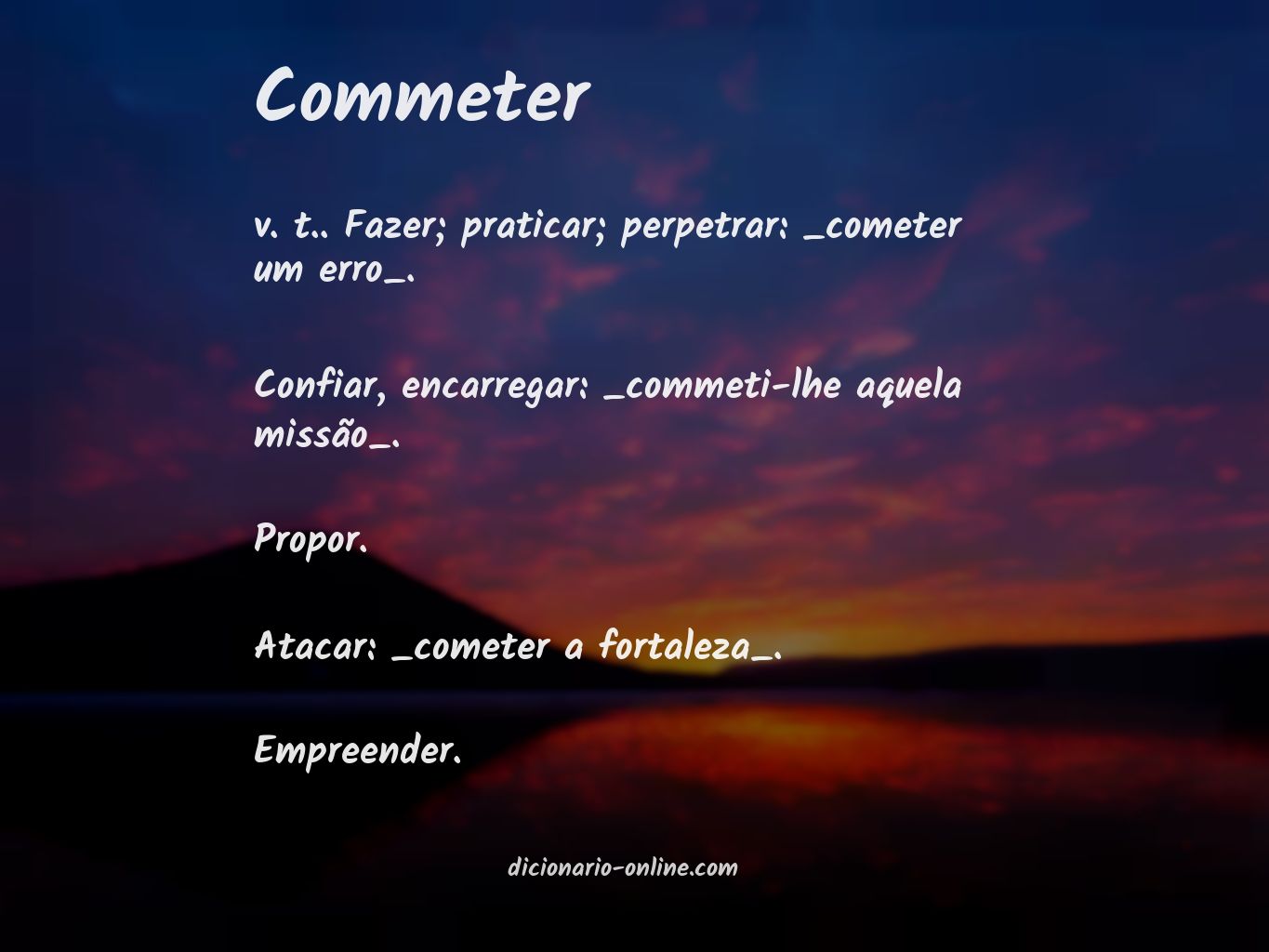 Significado de commeter