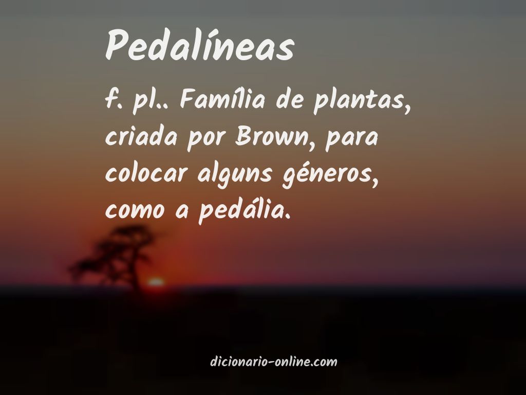 Significado de pedalíneas