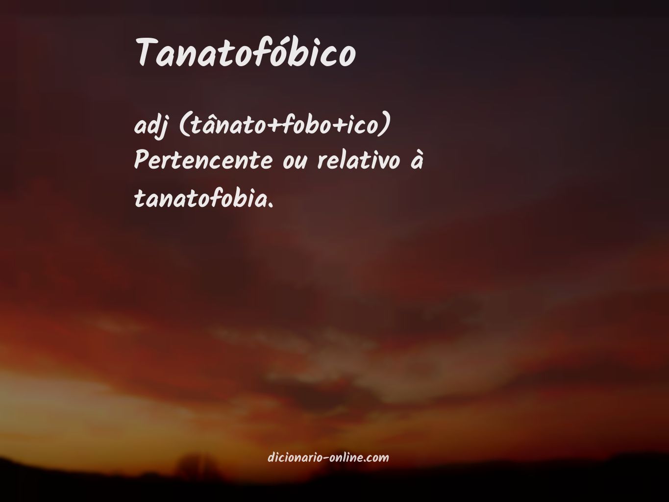 Significado de tanatofóbico