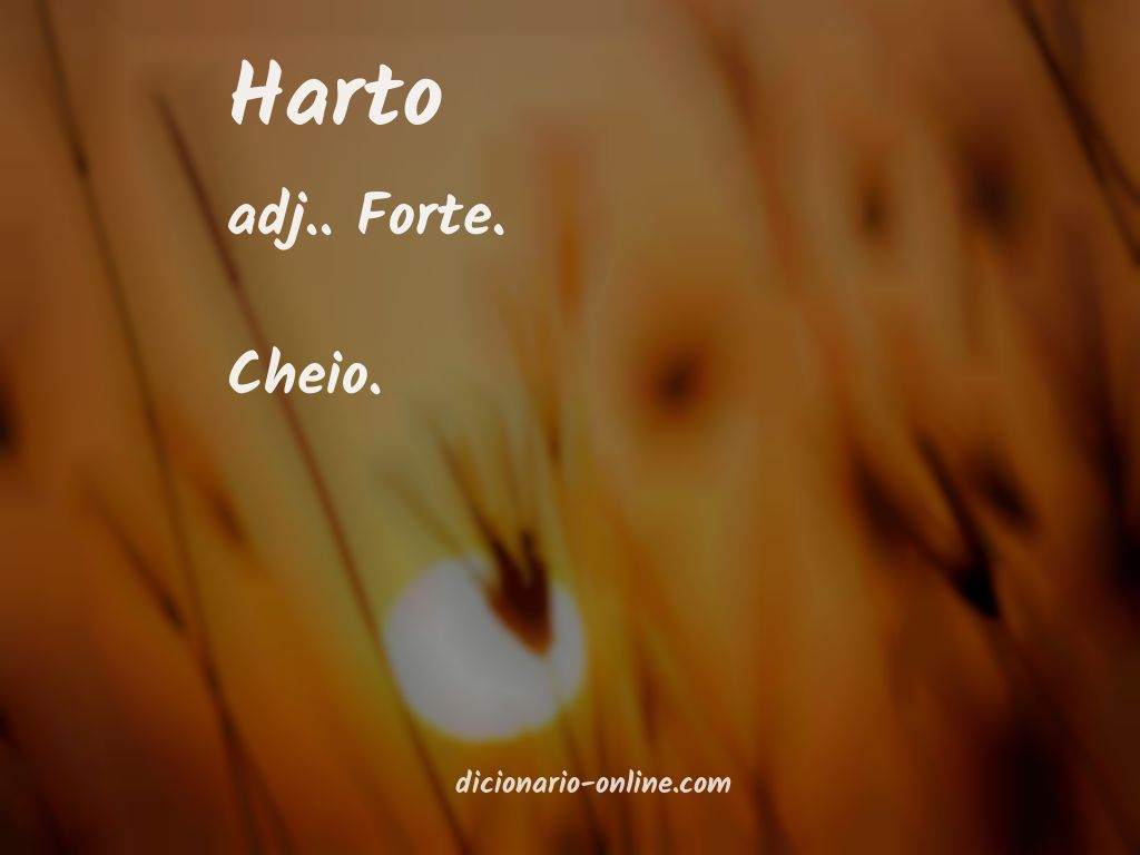 Significado de harto