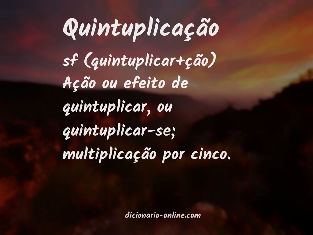 Significado de quintuplicação