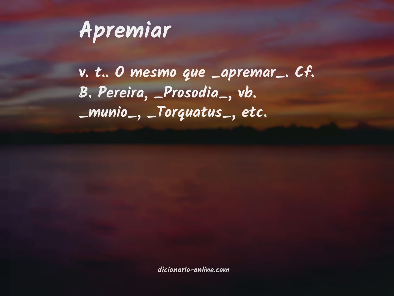 Significado de apremiar