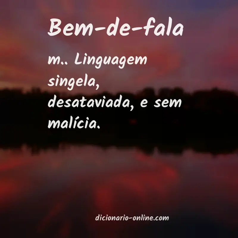 Significado de bem-de-fala