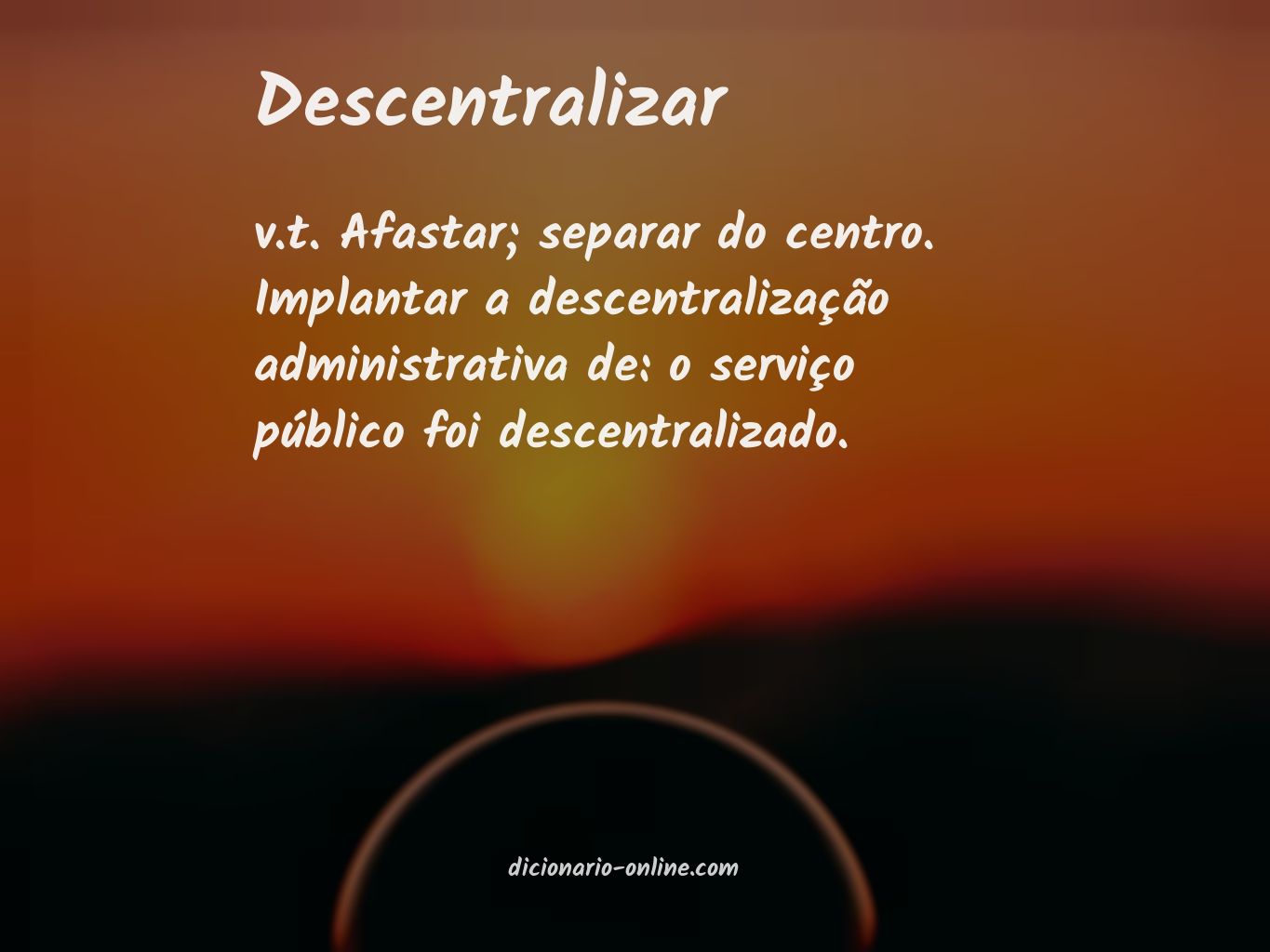 Significado de descentralizar