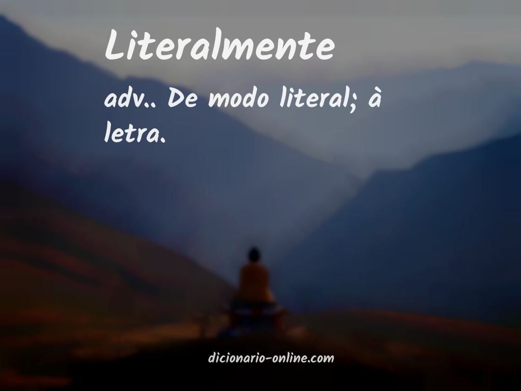 Significado de literalmente