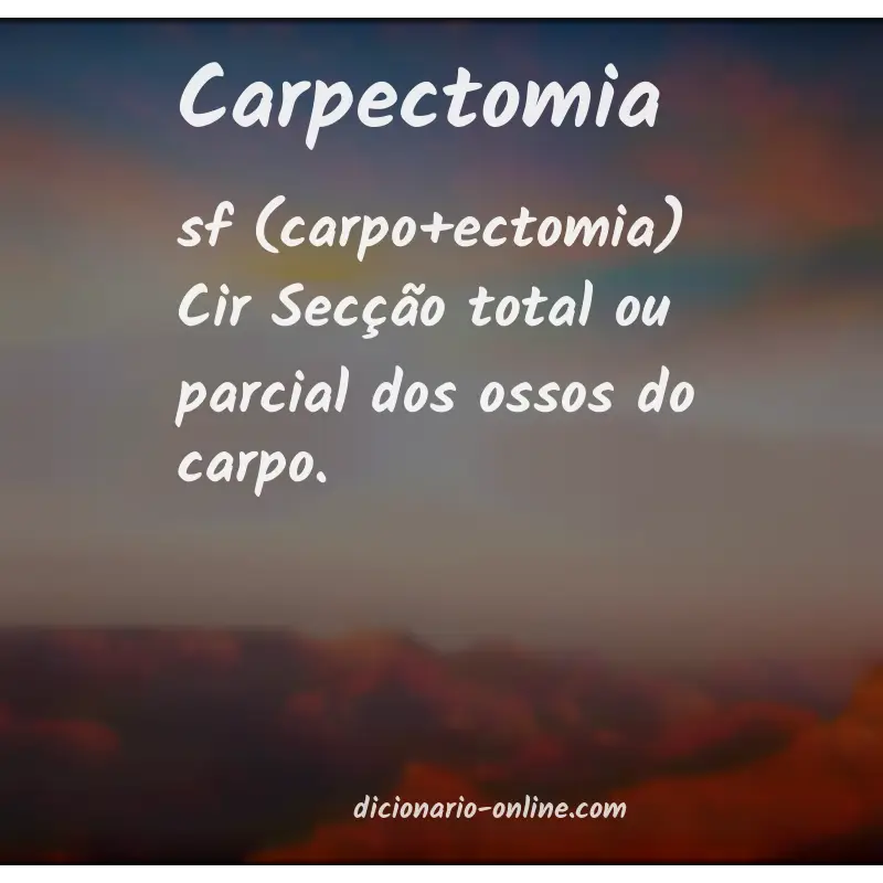 Significado de carpectomia