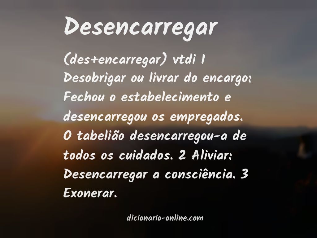 Significado de desencarregar