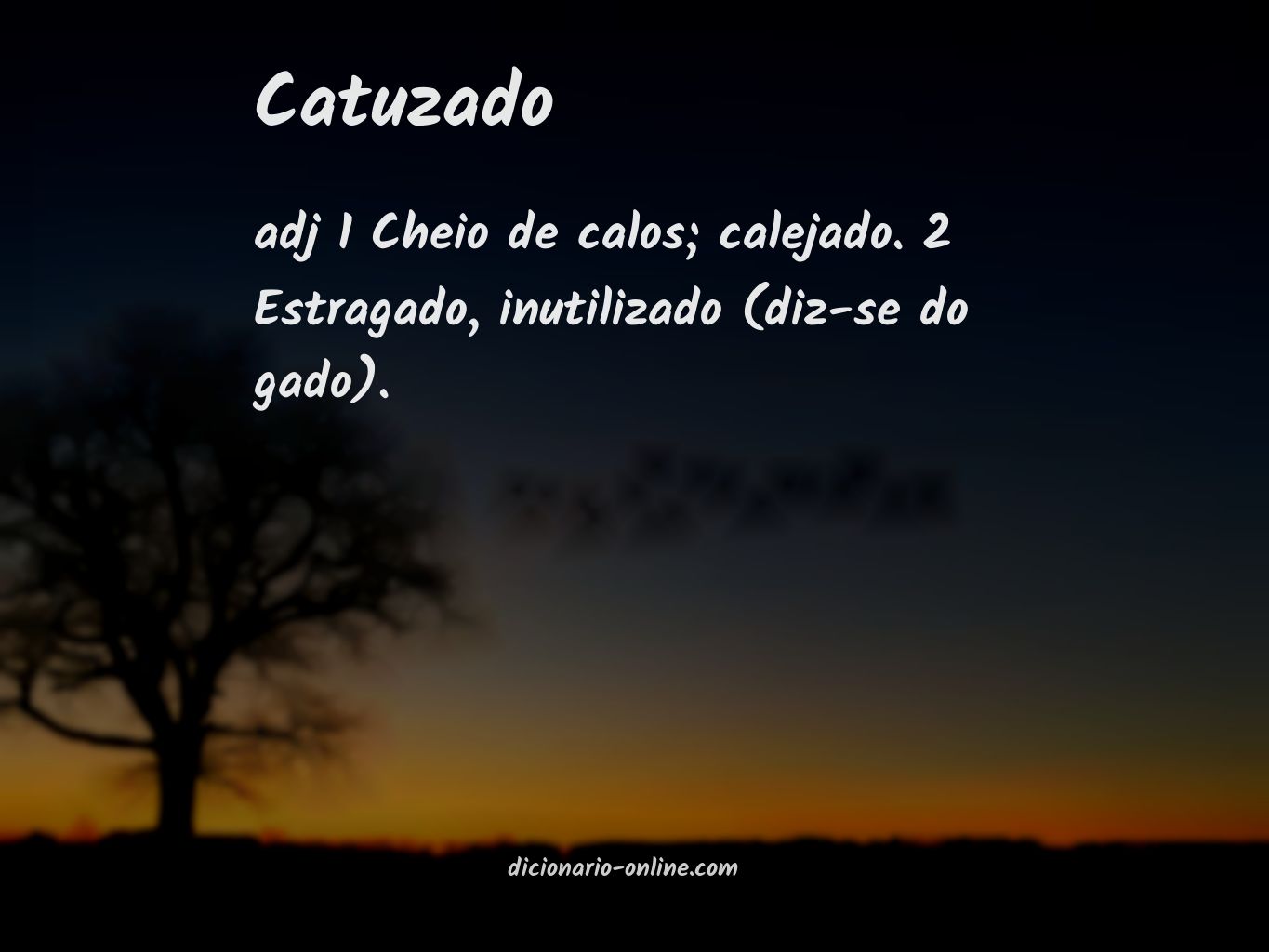 Significado de catuzado