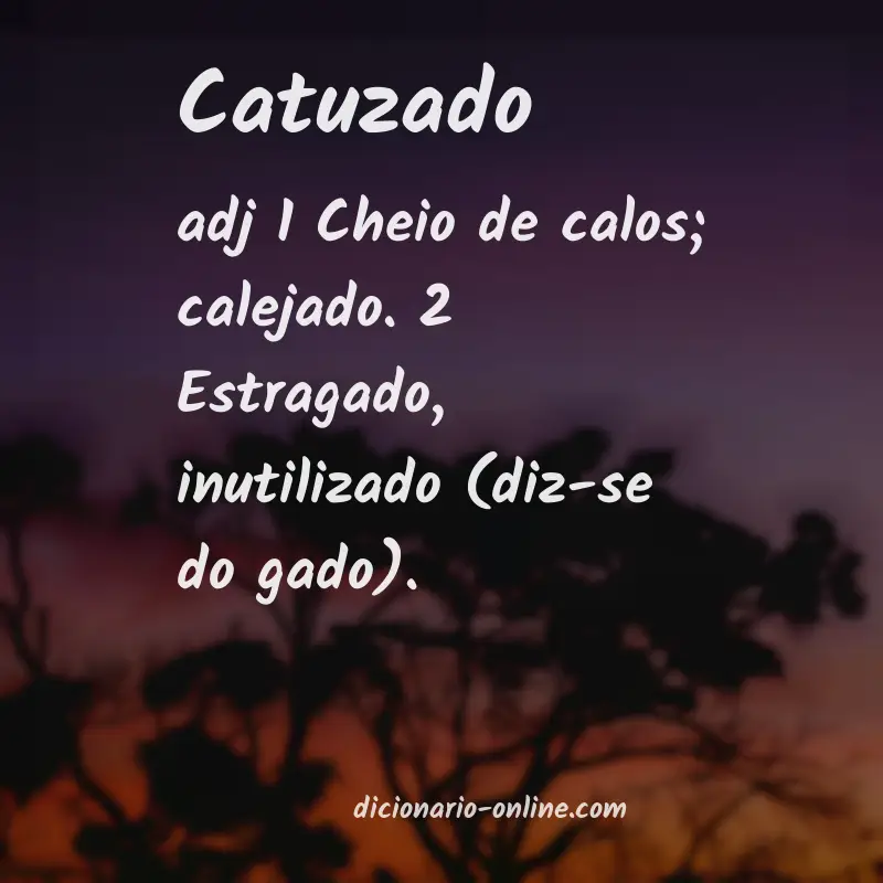 Significado de catuzado