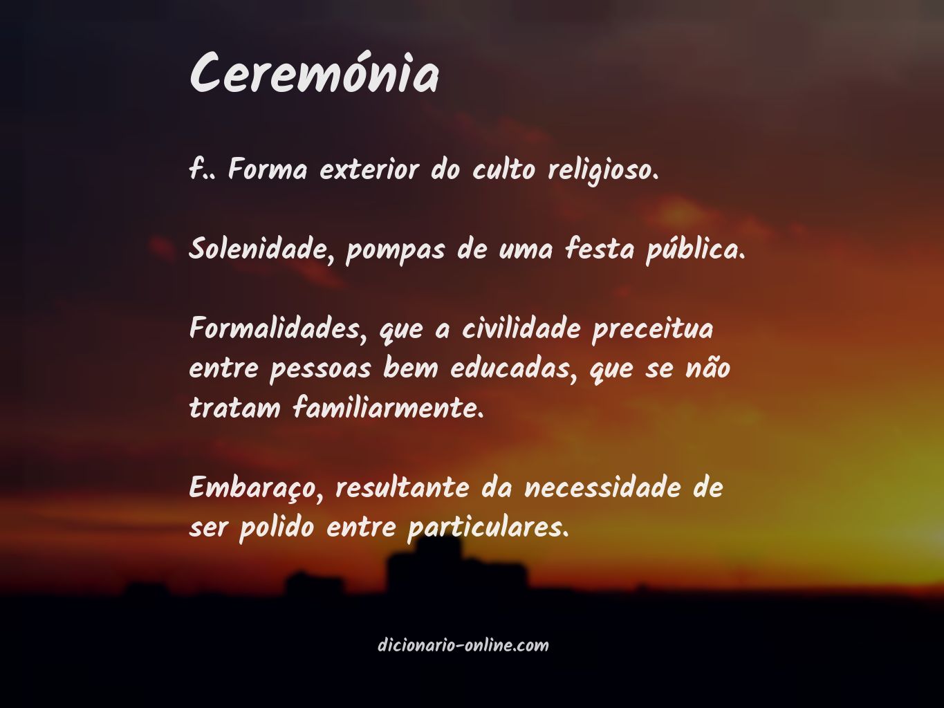 Significado de ceremónia