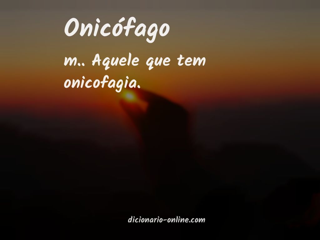 Significado de onicófago