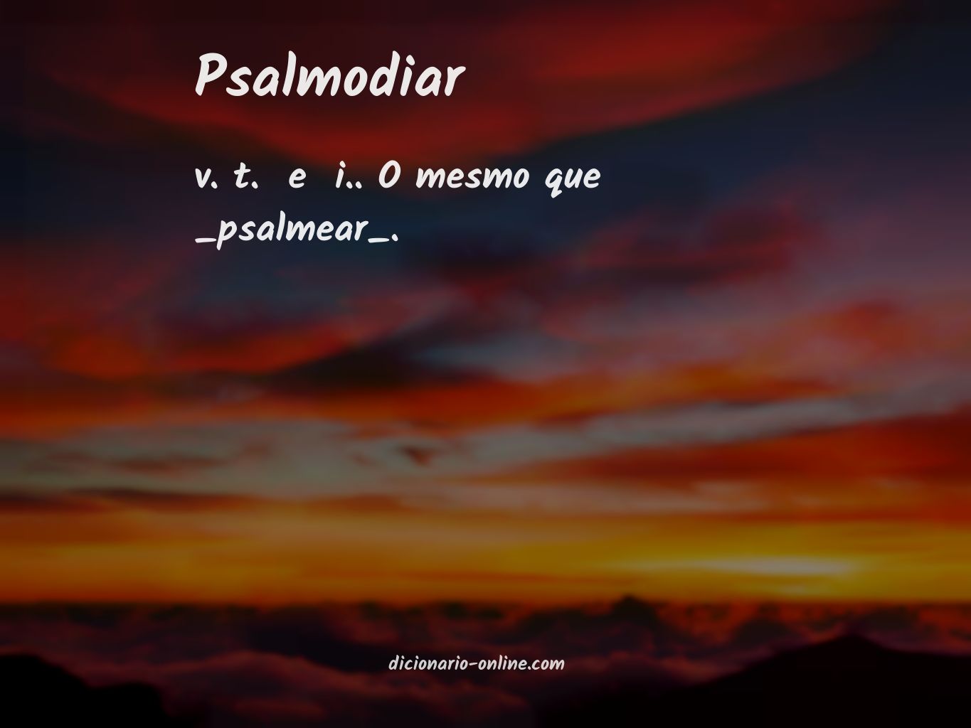 Significado de psalmodiar