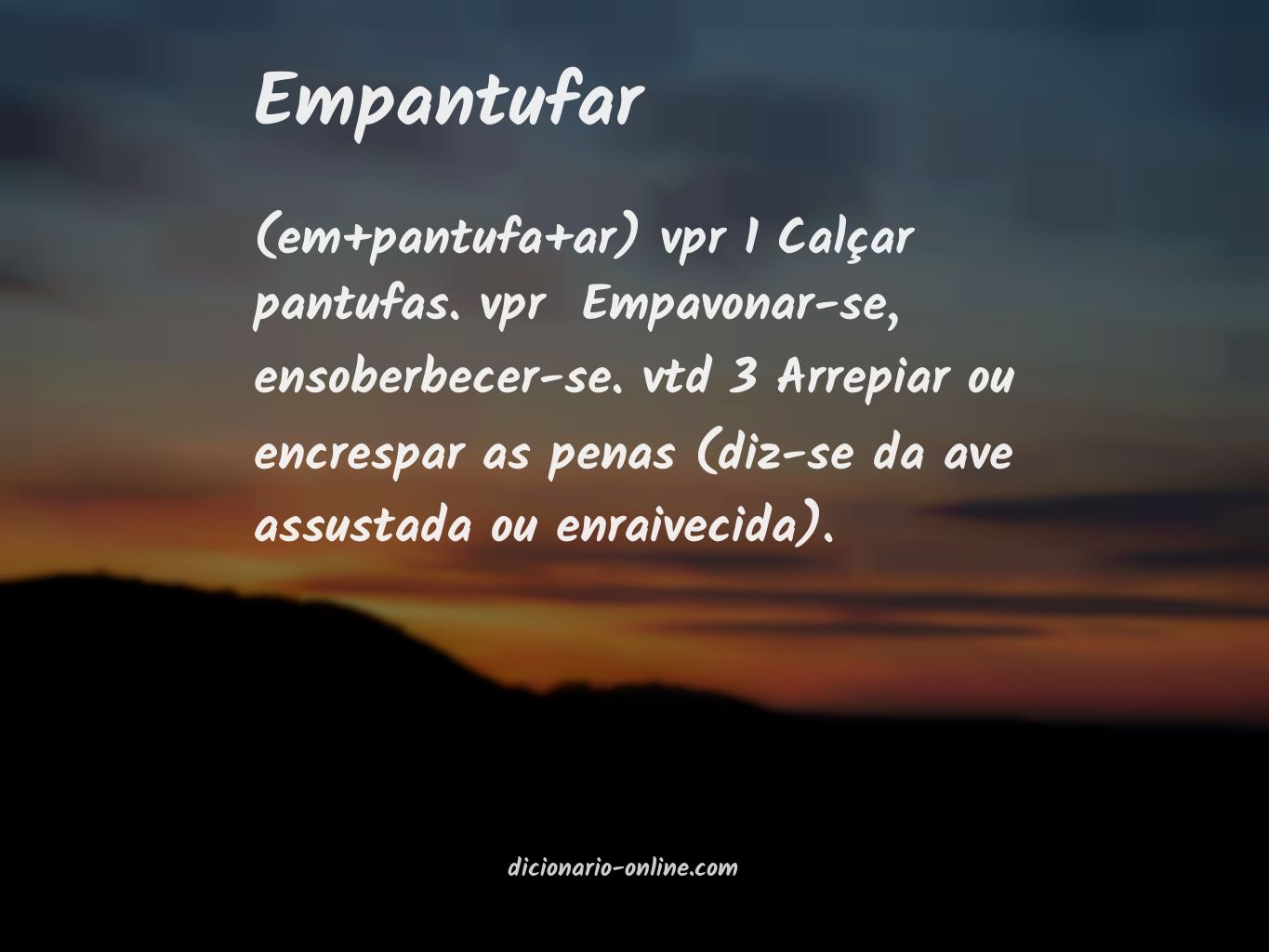 Significado de empantufar