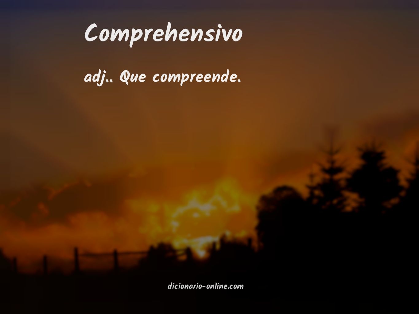 Significado de comprehensivo