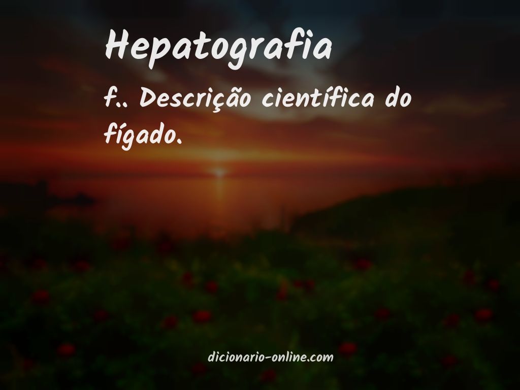 Significado de hepatografia