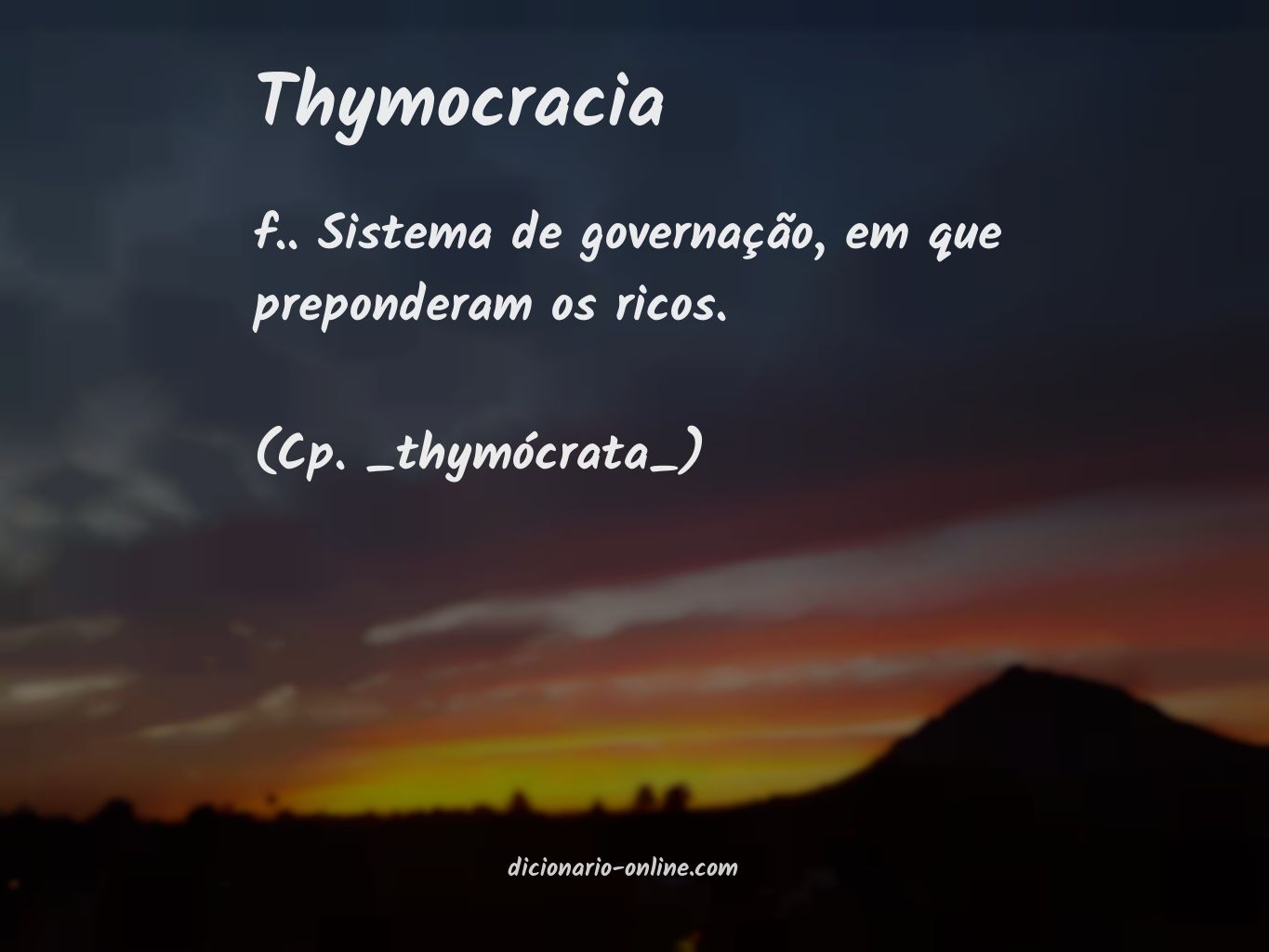 Significado de thymocracia
