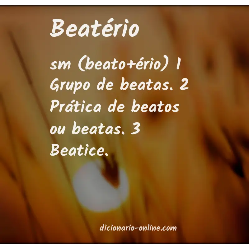 Significado de beatério