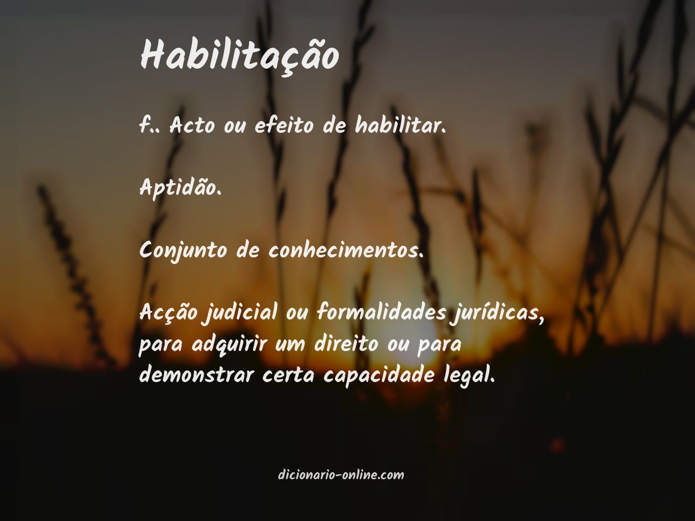 Significado de habilitação